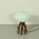 Vintage lampshade with handmade sculptural base