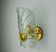 Frosted leaf wall lamp, murano glass, italy, 1970