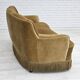 1970s, Danish 3-seater "Banana" sofa, original green velour.