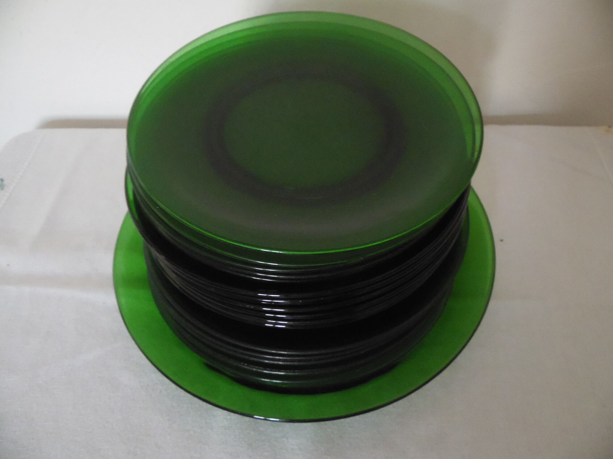 Service 19 pieces Vereco vert transparent