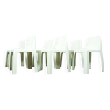 Set of 6 OZOO 700 Fiberglass Dining Chairs by Marc Berthier for Roche Bobois, 1970s