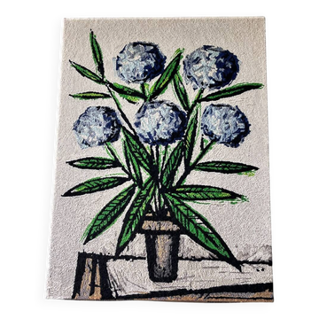 Bernard Buffet tapestry after. The Hydrangeas