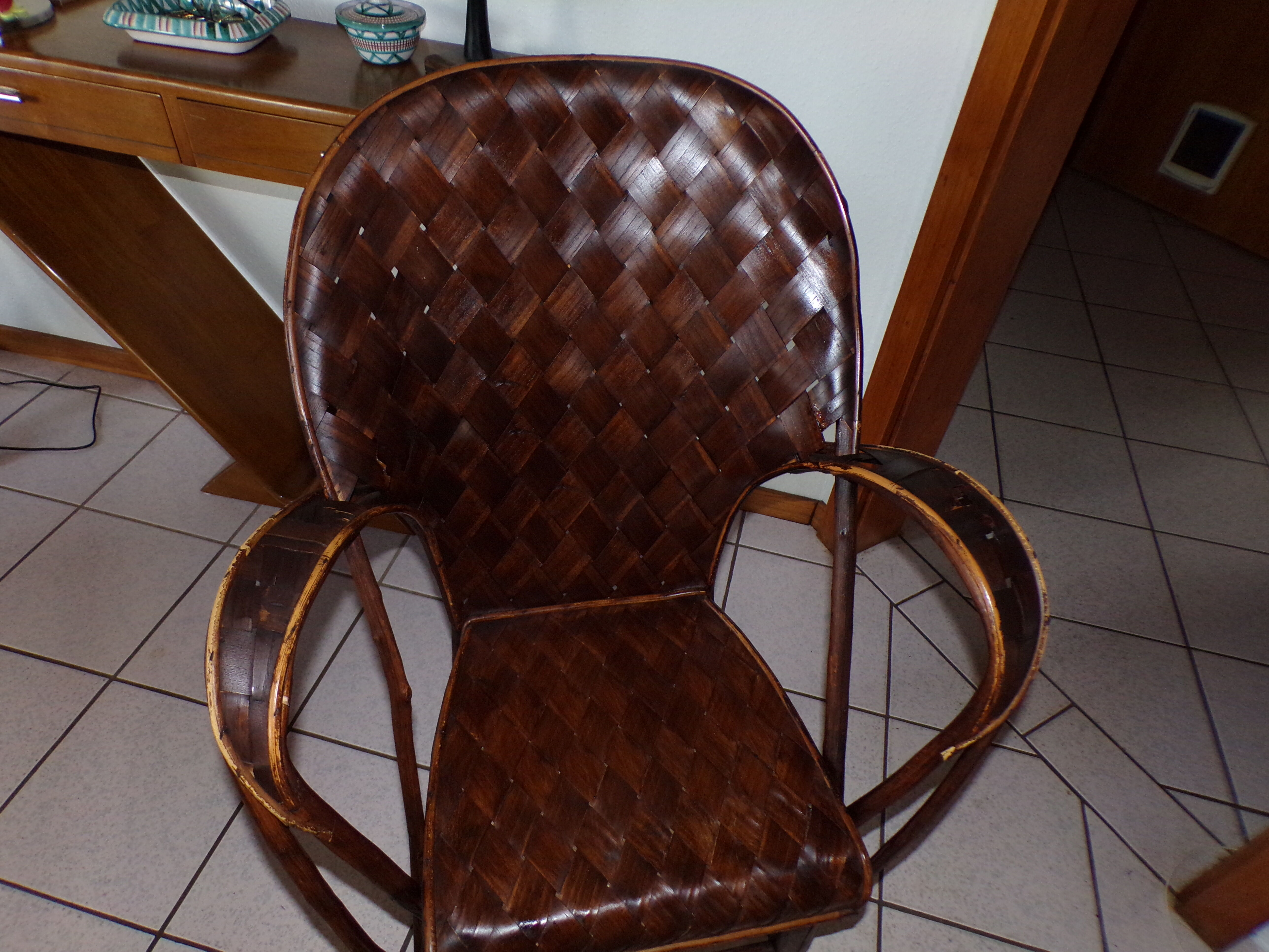 Old chair in chestnut tree