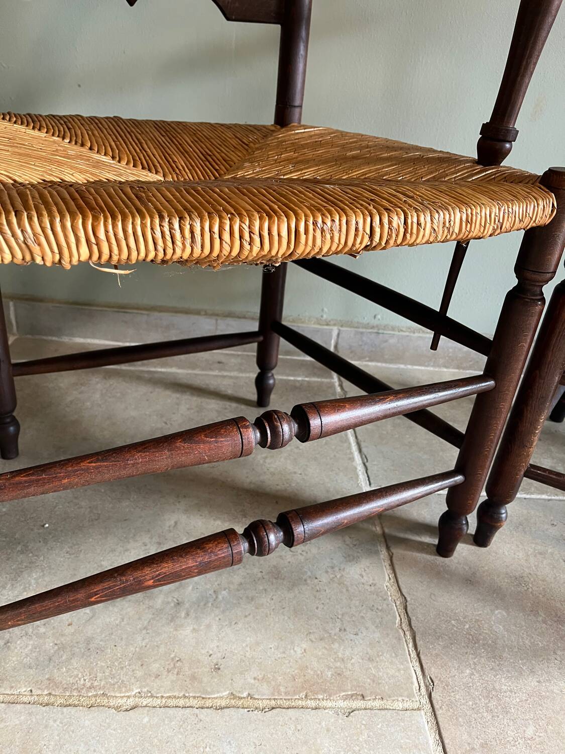 Pair of brutalist armchairs