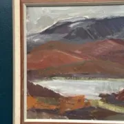 Swedish Oil on Canvas – “Mountains and Water” – Signed – Vintage & Framed