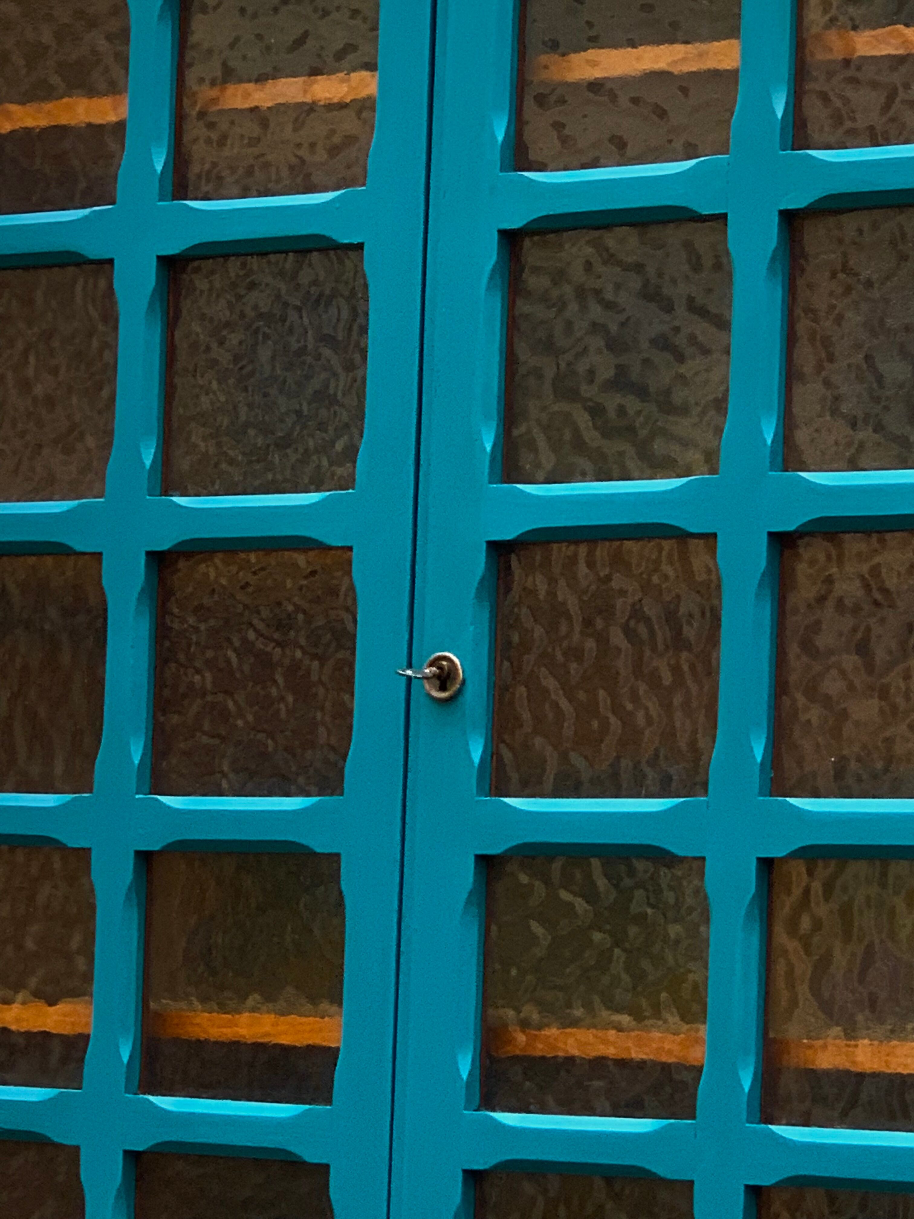 Parisian wardrobe glazed blue Peacock 1940