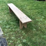 Solid oak bench