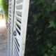 Old wooden slatted shutters