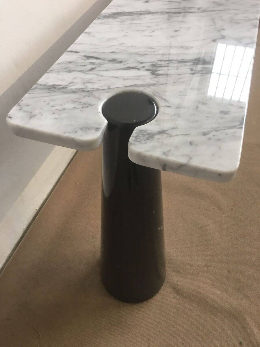 Black and White Marble Eros Console by Angelo Mangiarotti for Skipper, 1990s