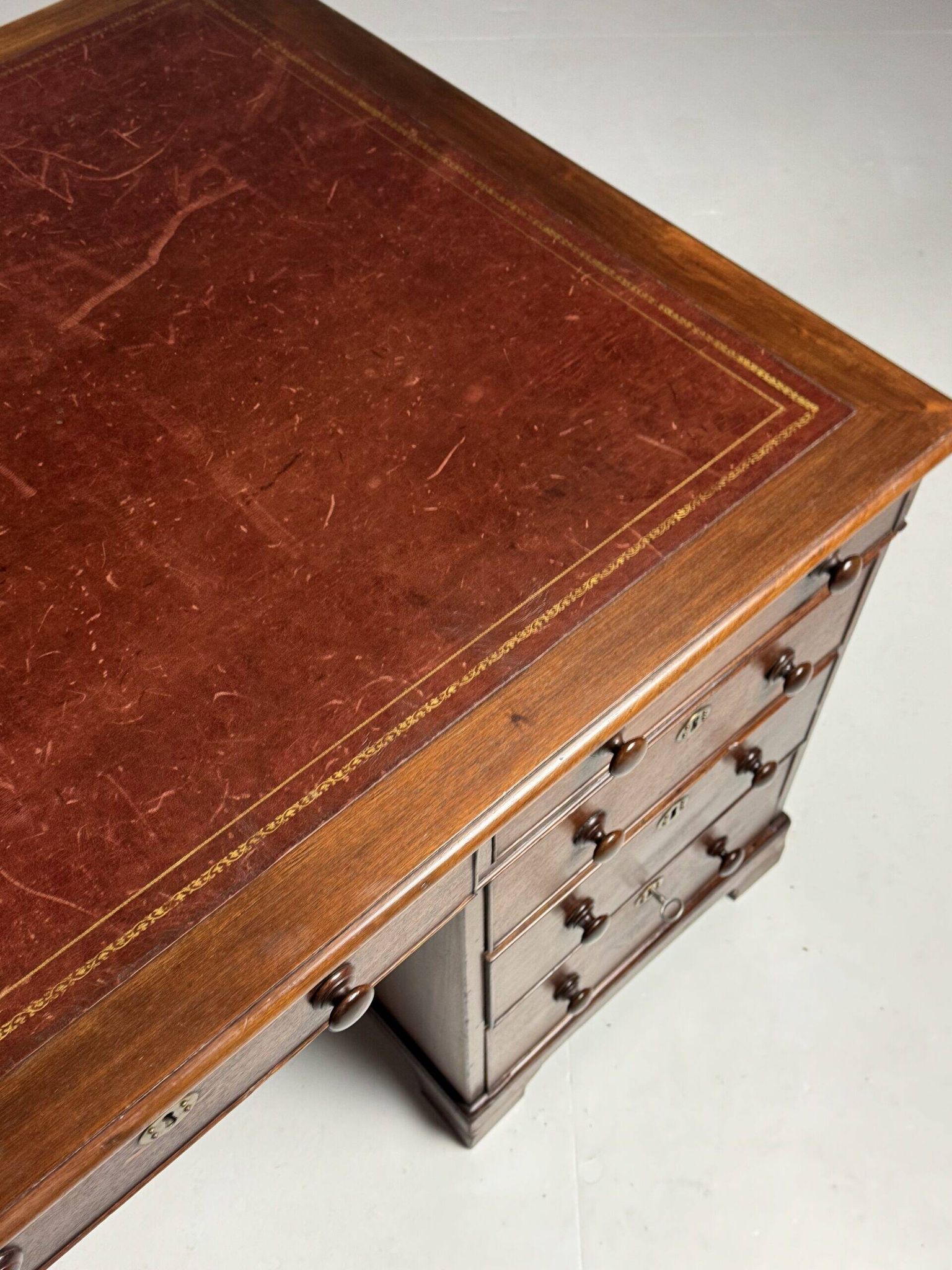 Mahogany partner desk English 19th century