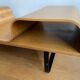 Scandinavian coffee table in wood and black metal