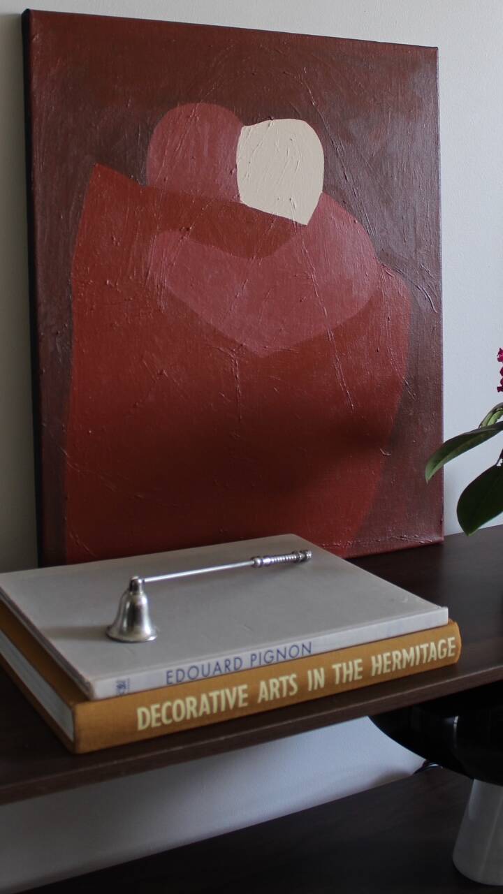 "here with you" original signed canvas painting