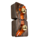 Sputnik wall lights in brown and orange ceramic, Germany 1970s