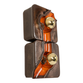 Sputnik wall lights in brown and orange ceramic, Germany 1970s