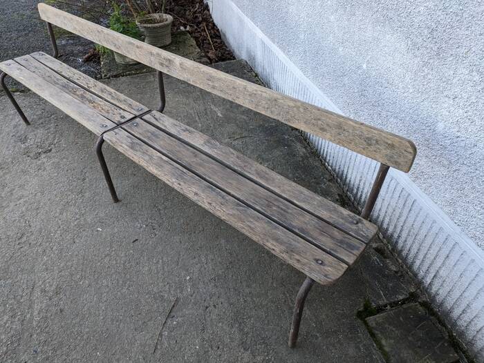 School bench with backrest