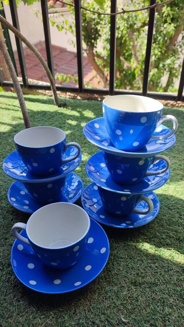 6 tasses à thé et sous-tasses anglaises TG Green