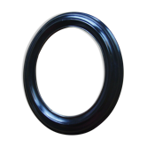 Beautiful black laqué oval frame with its blown glass - Napoleon III