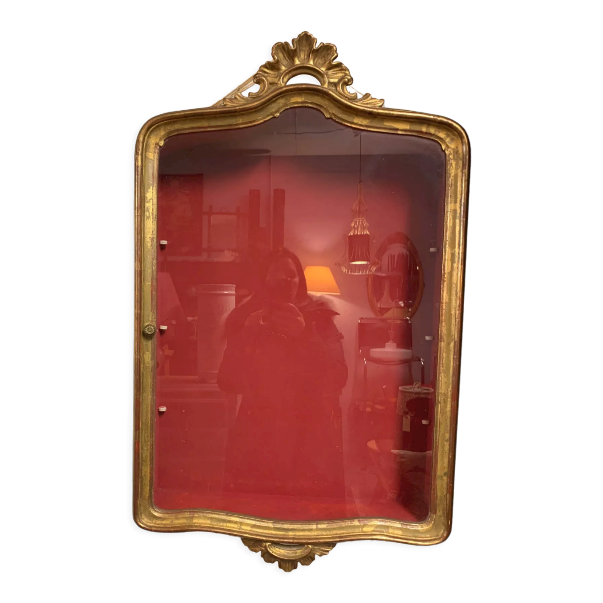 Golden wood display case