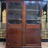 Library - English mahogany display cabinet