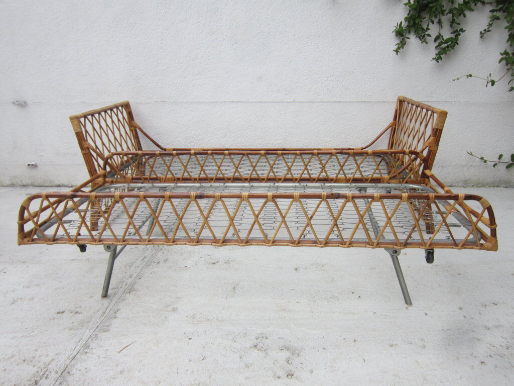 Bed with drawer rattan bed