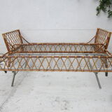 Bed with drawer rattan bed