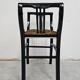 Pair of Gondola stools from the Secession movement in black lacquer, 1910s.
