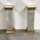 Pair of Deknudt mirrored pedestals / plinths in gilt finish, Belgium, 1980s