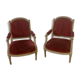 Pair of period directoire chairs
