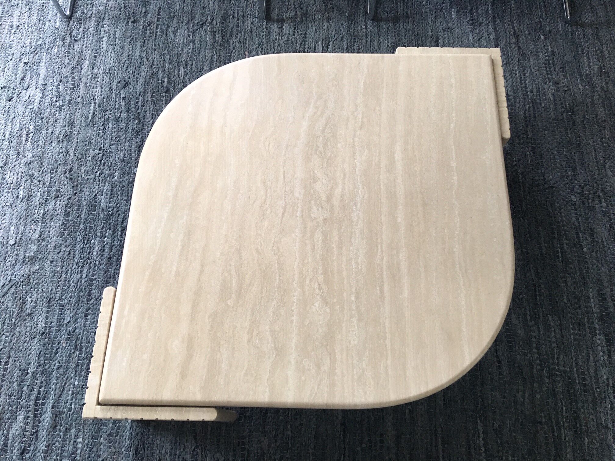 Coffee table Roche Bobois vintage Marble travertine 1970