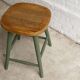 Milk painted pine stool, 1960s