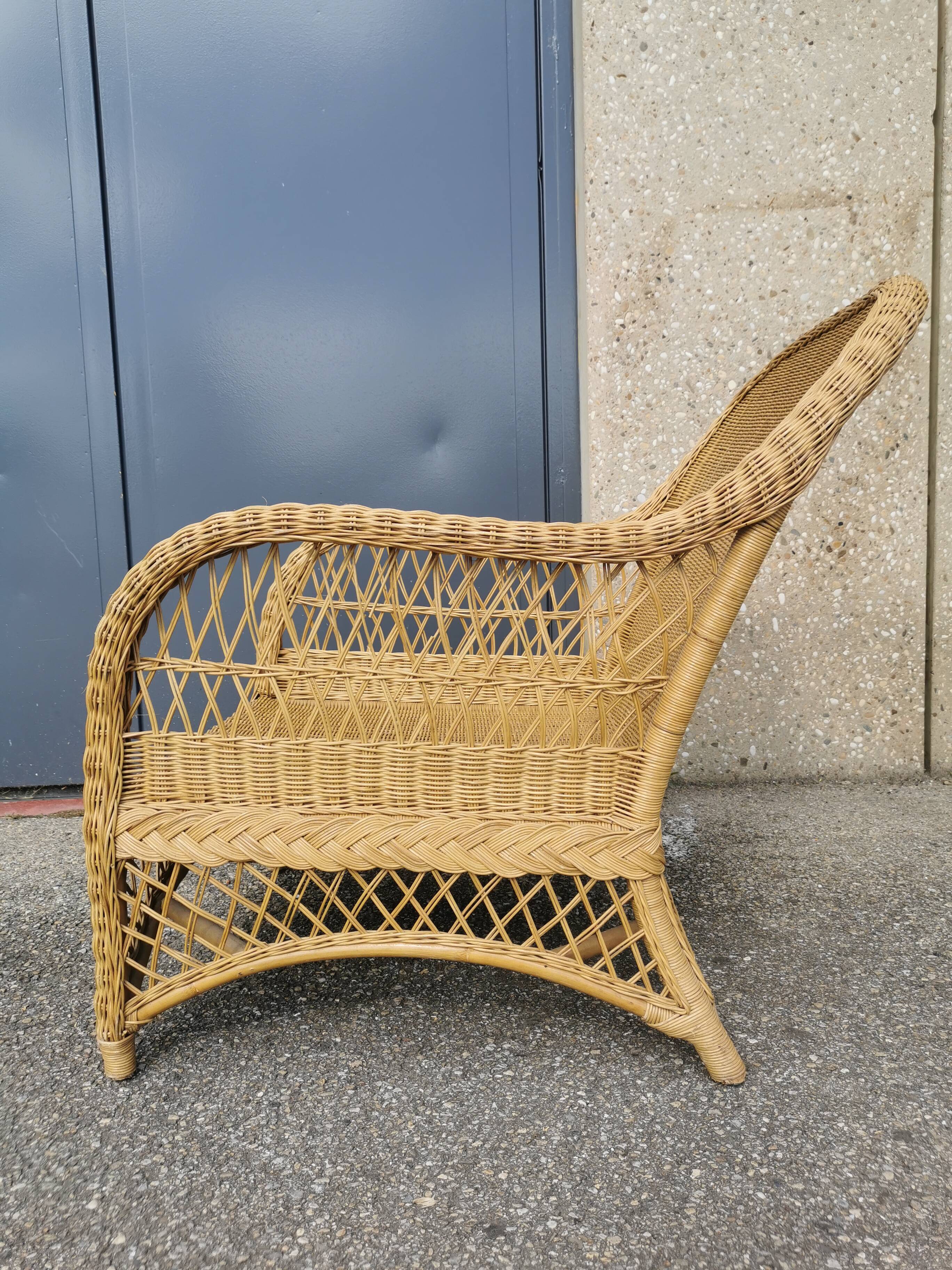 Complete rattan lounge from the 1950s