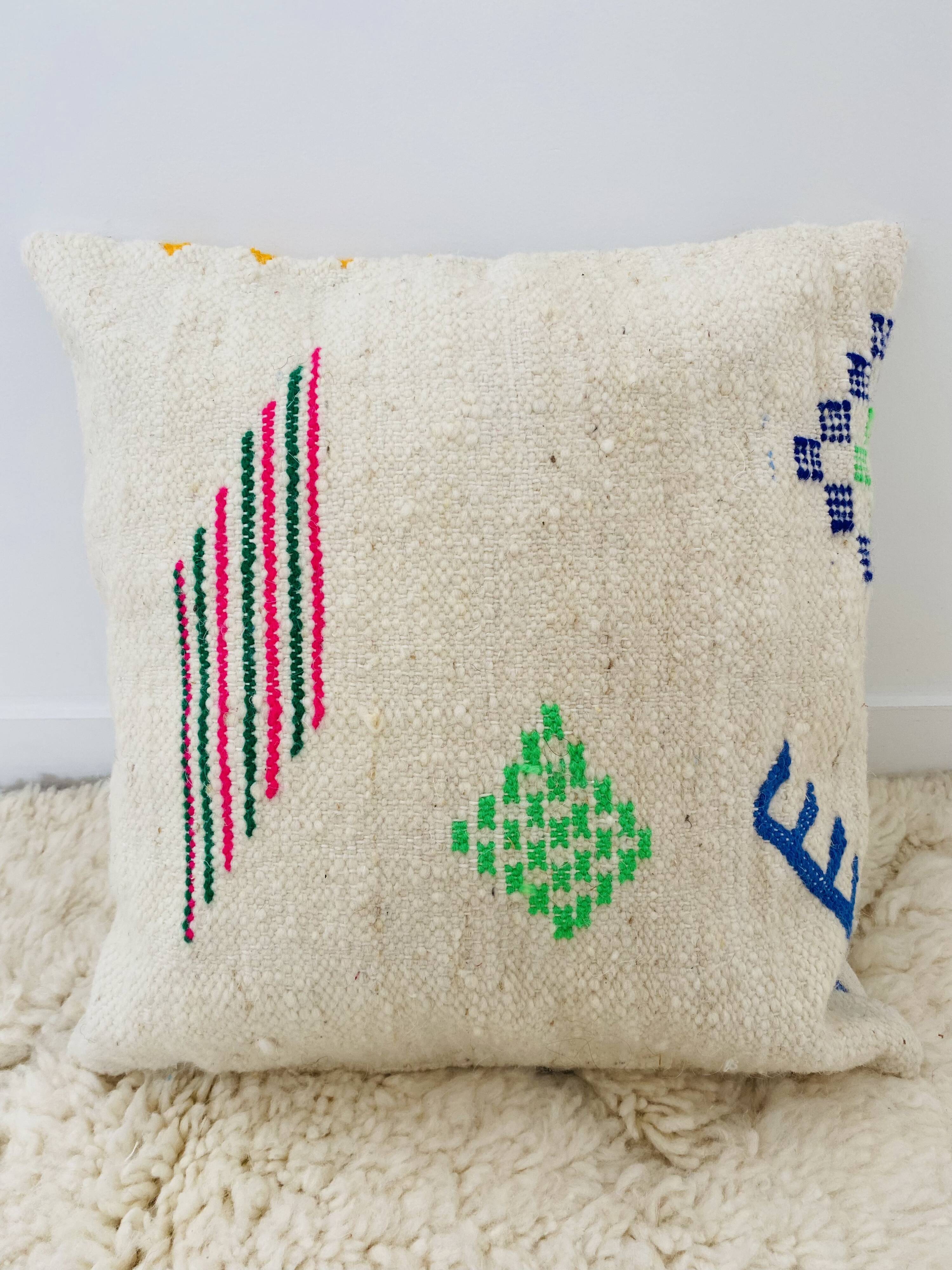 Berber kilim wool cushion cover n°15