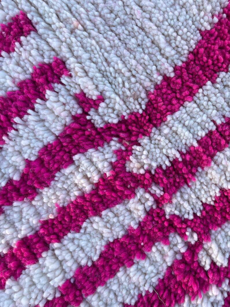 Small handmade wool rug 100cm x 50cm