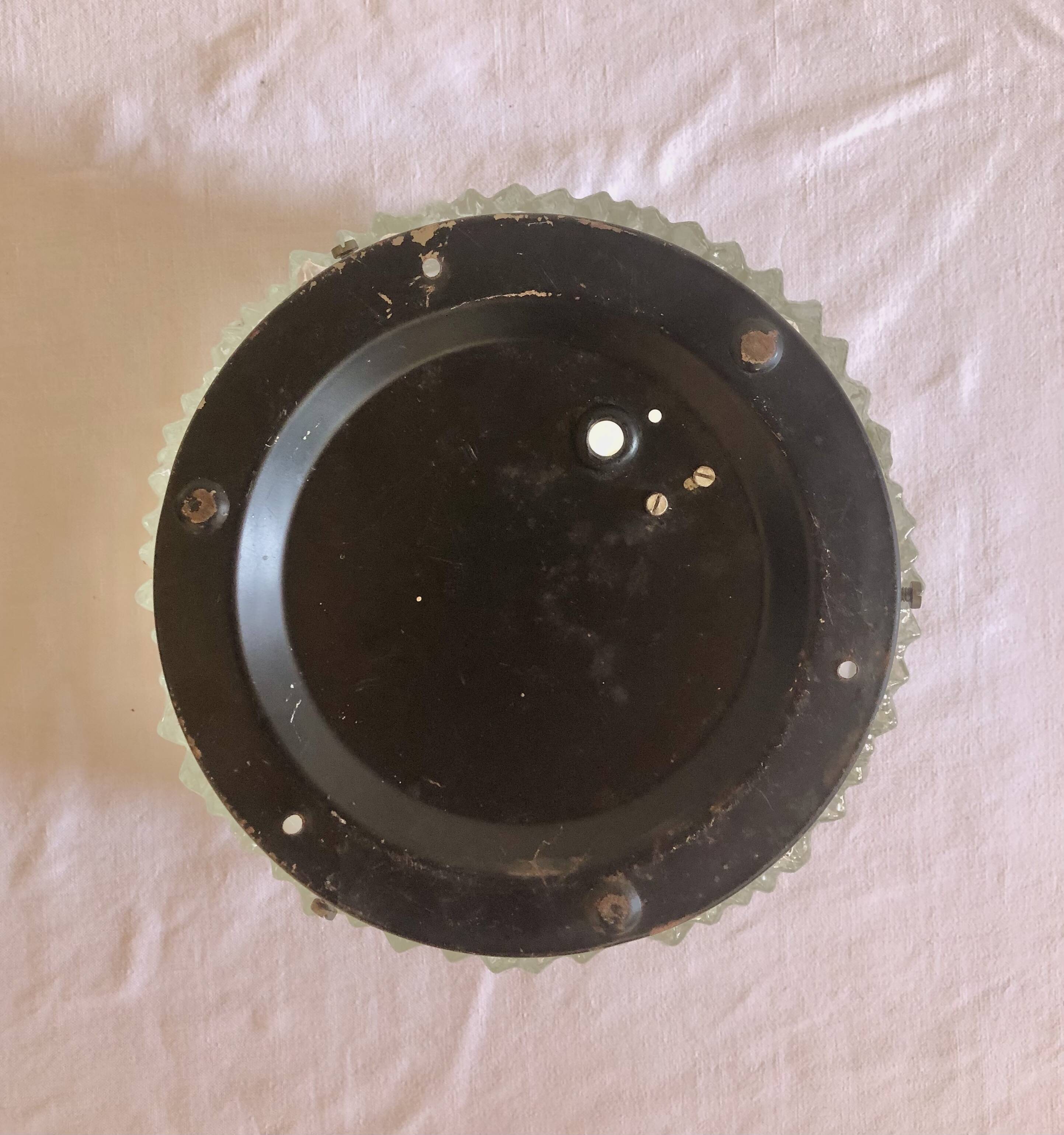 Wall lamp in vintage molded glass ceiling lamp