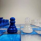1970s Chess Set in Hand Carved Alabaster of Volterra.