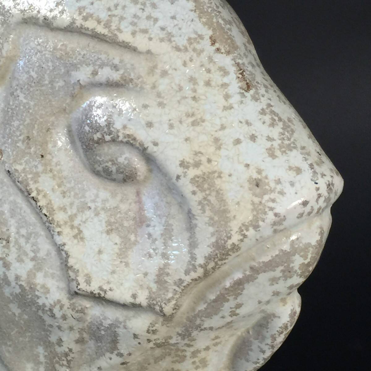 Salt-glazed stoneware sculpture, Roger Guérin, stylised fish, Art Deco