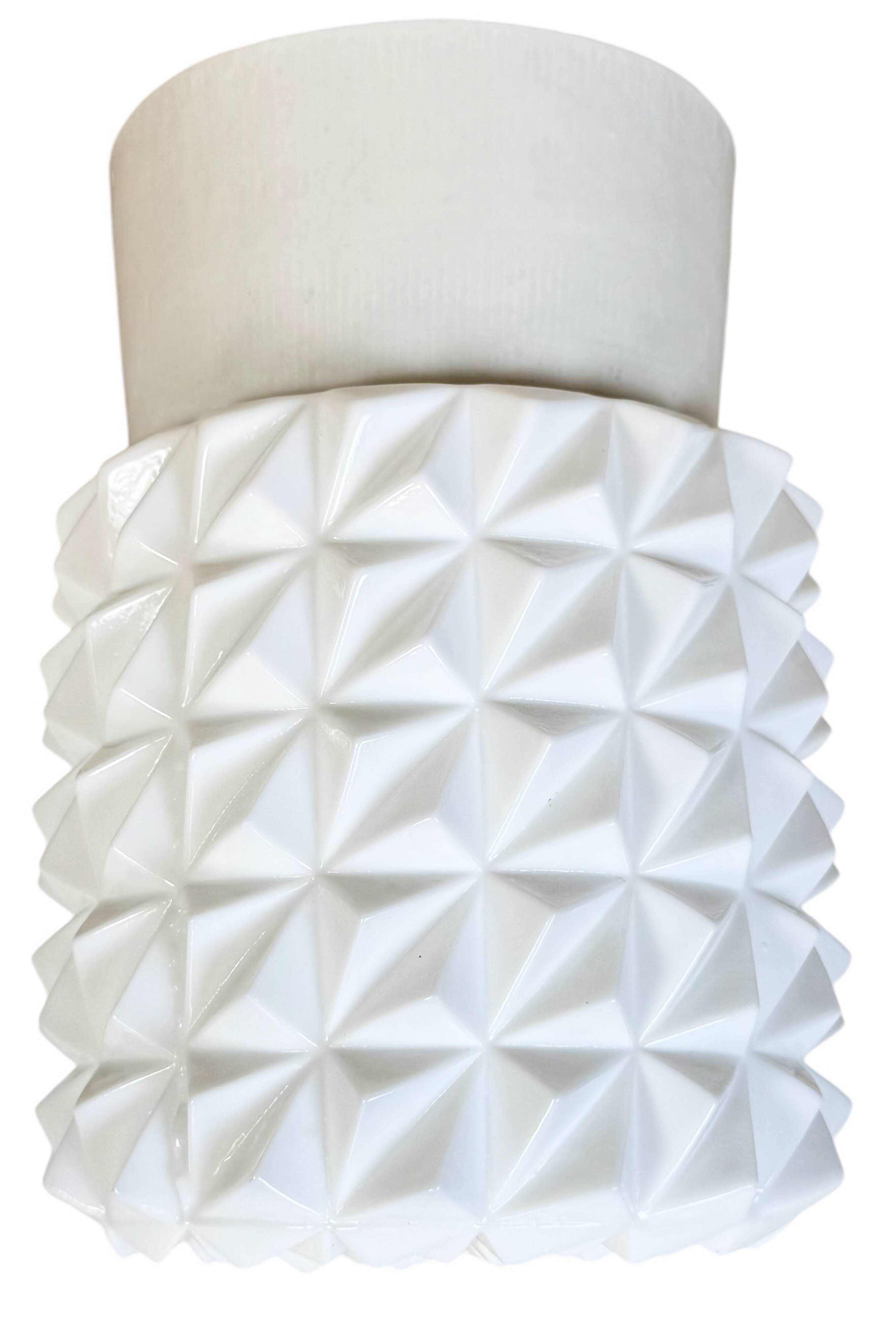 Vintage White Porcelain Ceiling Light, 1970s