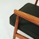 Modern living room chair deep olive green wool by M.Zielinski