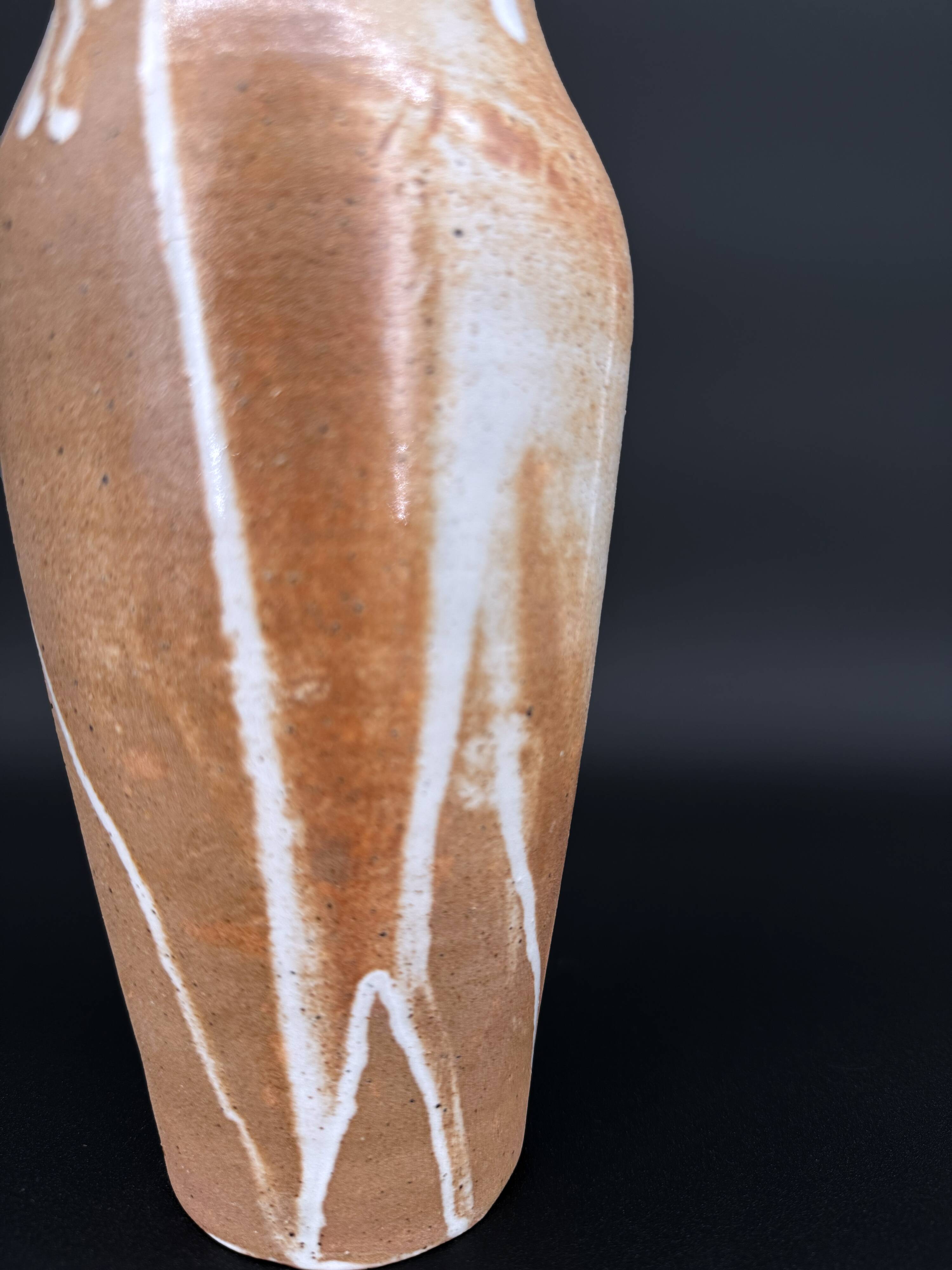 Large vintage flamed stoneware jug – France, 1970s