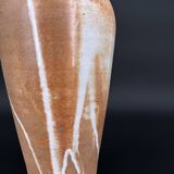 Large vintage flamed stoneware jug – France, 1970s