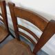 Set of 6 vintage brutalist oak chairs from the 1950s.
