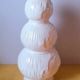 Totem vase faces in ceramic