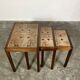 Danish nesting tables in rosewood and ceramic by Willy Ryomgard, Mo.