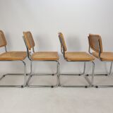 Set of 4 cesca chairs by marcel breuer