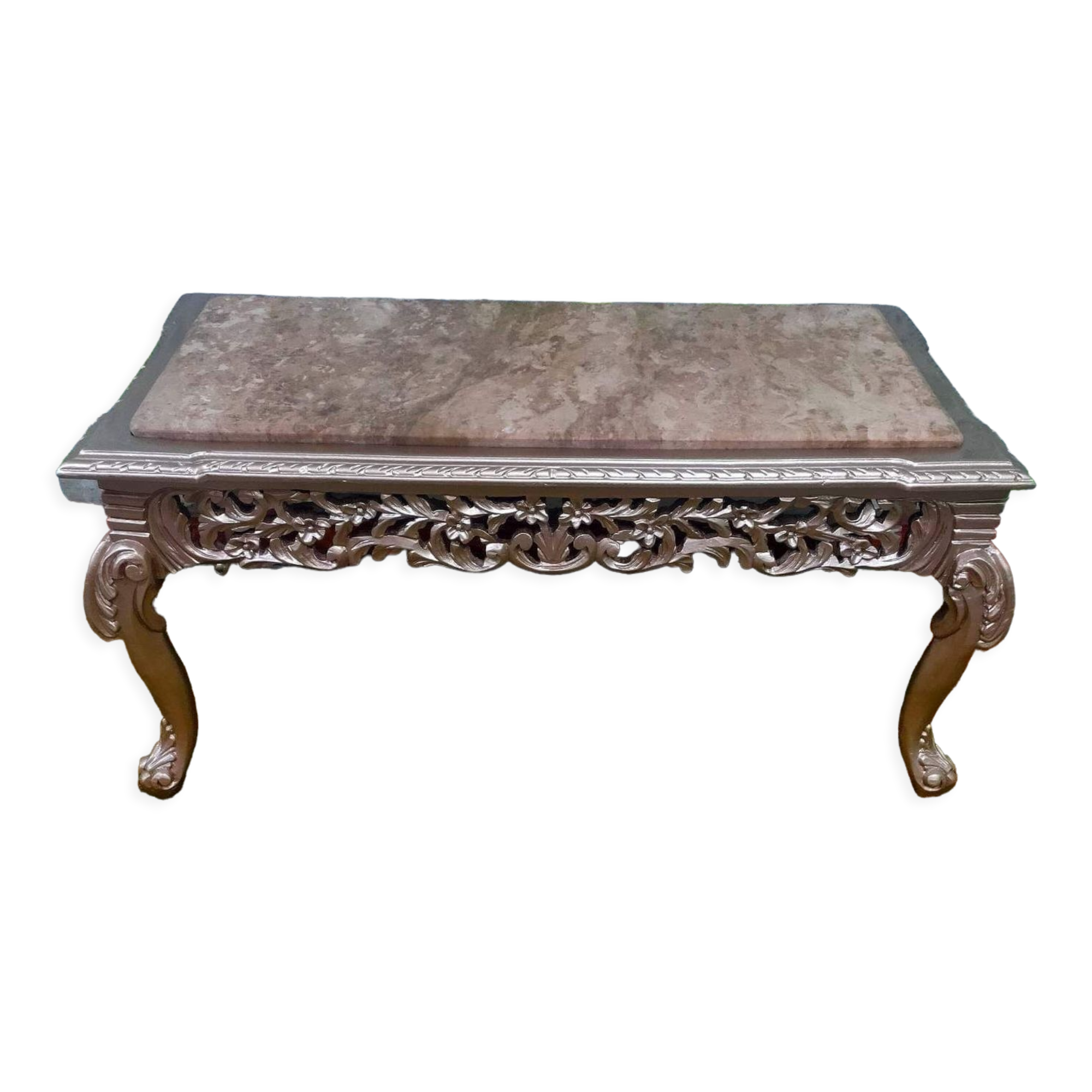 Coffee table with marble