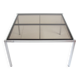 Table à manger chrome et verre fumé Milo Baughman – 1970 – Italie