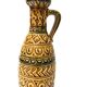 Vase en céramique West Germany ocre et brun – années 70