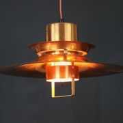 Scandinavian midcentury Design Lamp by Vitrika | solid copper black style | 1960s | Scandinavian