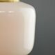 Mid-Century Italian Opaline Glass & Brass Pendant Lamp, 60s