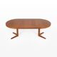 Round extendable teak dining table by Bramin, 1960s